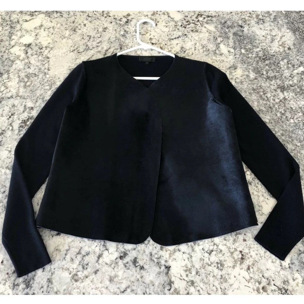 J-Crew Calf hair long sleeve Cardigan